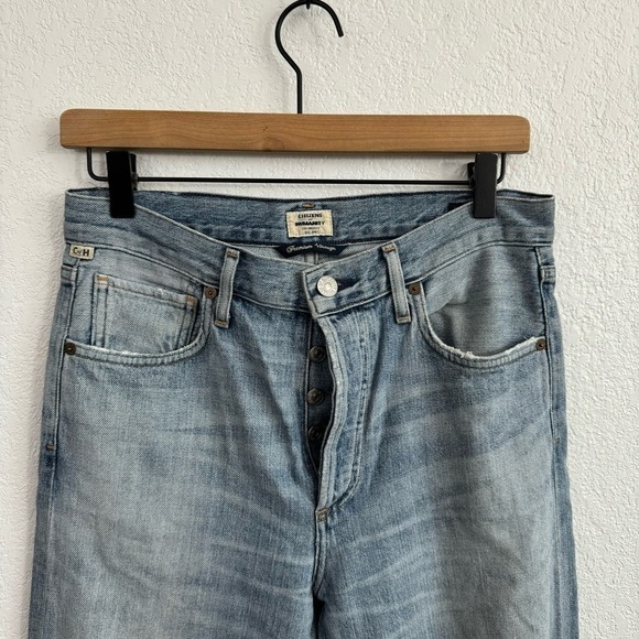 Citizens of Humanity Liya Premium Vintage High Rise Classic Crop Jeans Torn 26 - Picture 6 of 14